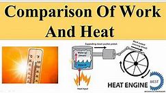 Comparison Of Work And Heat