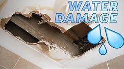 How To Repair a Water Damaged Ceiling After a Leak - Water Damaged Plasterboard / Drywall