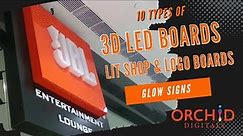 10 types of Glow Sign Boards | Choose the LED neon signboard perfectly suited for your business