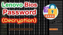 Remove Your Bios Password | Lenovo Bios Password Decryption (IdeaPad)