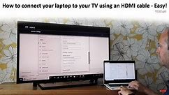 How to connect your laptop to your TV using an HDMI cable - Easy