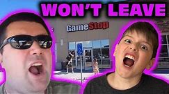 Kid Temper Tantrum Carried Out And Banned From Gamestop