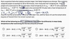Calculating confidence interval for difference of means