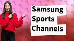 Does Samsung TV Plus have sports?