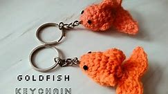 How to crochet amigurumi goldfish keychain | beginner pattern