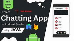 Chat application in android studio | Send Message | With source code | Chat app | using firebase