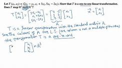 Linear Algebra: Checking if a transformation is one-to-one and onto