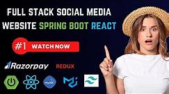 Building A Full stack social media website Using React and Spring Boot Step-by-Step | MySql, MUI