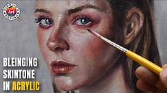 Blending Skin tone in Acrylic | Step-by-Step Portrait Painting with Acrylic by Debojyoti Boruah