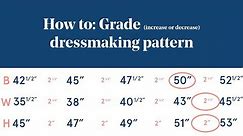 How To: Grade (increase or decrease) Dressmaking Pattern