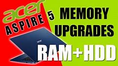How to Upgrade: Acer Aspire 5 (N19H2/A514-53-395P) RAM + HDD Upgrade Tutorial/Review | SpliffyTV