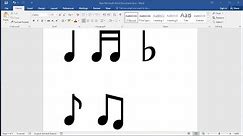 How to type music symbols in Word