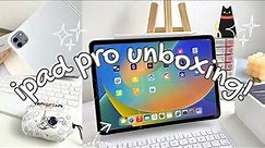 m2 ipad pro 11 unboxing  (aesthetic) apple pencil 2nd gen + magic keyboard & accessories #ipad