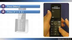 Panasonic - Telephones - Function - How to turn off the ringer. See list of telephone models below.