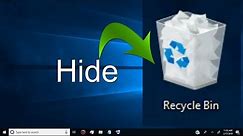how to hide recycle bin on windows Laptop - PC