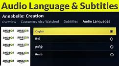 How To Change Amazon Prime Movies Audio Language & Also Get Video Subtitles