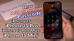 How to Add or Remove Passcode on iPhone 13, iPhone 13 Pro, iPhone 13 Pro Max/Mini (Set Lock Screen)