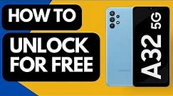 How to unlock Samsung Galaxy A32 with SIM Network Unlock PIN