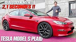 Essai Tesla Model S PLAID - Plus rapide qu'une Bugatti sur le 0 à 100 km/h !