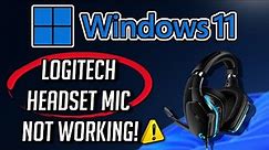 Fix Logitech Headset Mic Not Working in Windows 11/10 [2024 Solution]