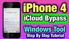iPhone 4 iCloud Bypass Factory Activated Free Windows Tool Tutorial