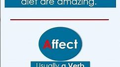 Grammar | Affect vs Effect: Learn the difference