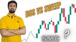 WHAT IS DIFFERENCE BETWEEN BOS and SWEEP IN SMC TRADING