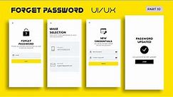 11(A) - Forget Password UI/UX Design in Android - Forget Password Screens UI/UX