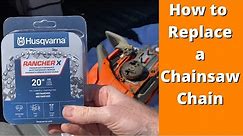How to change a chainsaw chain - Husqvarna Rancher 455