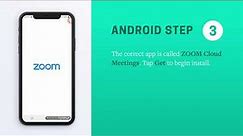 Instructions on how to install Zoom Application on Android Devices