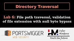 Directory Traversal-6 | File path traversal, validation of file extension with null byte bypass