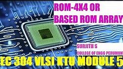 Read only memory -ROM,4X4 MOS ROM CELL - OR BASED ROM KTU VLSI EC 304 S6