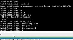 How to configure CISCO VTY Password