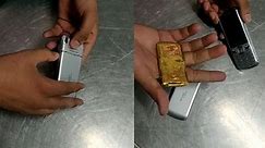 VIDEO: मोबाइल में बैट्री की जगह लगा रखा था सोने का बिस्किट, एयरपोर्ट पर गिरफ्तार