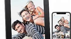 AEEZO 10.1 Inch WiFi Digital Picture Frame, IPS Touch Screen Smart Cloud Photo Frame with 16GB Storage, Easy Setup to Share Photos or Videos via AiMOR APP, Auto-Rotate, Wall Mountable (Black)
