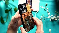 iPhone 13 Pro Wood Resin Carved Case Unpacked