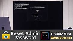 Reset Admin Password on Mac Mini M1 MacOS Bigsur (WITHOUT DATA LOSS)