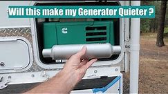 Quieting my Onan QG2500i Inverter generator with the 0155-2449 Resonator