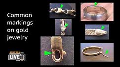Identifying markings on gold jewelry