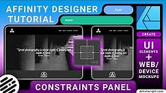 Affinity Designer Tutorial - UI and Website Mockups Using Constraints