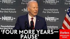 VIRAL GAFFE: Biden Appears To Read Teleprompter 'Pause' Instruction During Speech - video Dailymotion