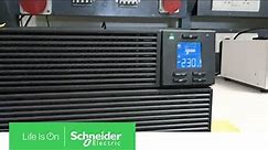 How to Initiate Self Test in UPS SRV6KL-IN Through the Display | Schneider Electric Support
