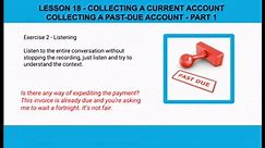 LESSON 18 - COLLECTING AN ACCOUNT - PART 1-v2