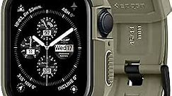 Spigen Rugged Armor Pro Designed for Apple Watch Case with Band Series 9/8/SE2/7/6/SE/5/4 45mm/44mm - Vintage Khaki