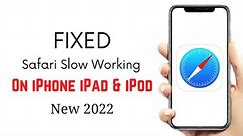 How To Fix SAFARI Slow Browsing On iPhone iPad & iPod [New 2022]