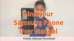 How to find Samsung User manual of your Phone | Samsung eManual Download PDF / Online