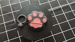 Black cute cat paw Case for Airpods