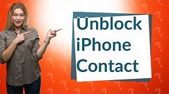 How do I Unblacklist a contact on my iPhone?