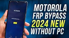 2024 NEW: Motorola FRP Bypass Android 13 Without Computer [No Talkback/ No Maps] 100% Worked