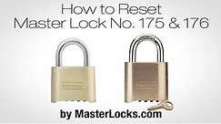 How to Reset Master Lock No. 175 and 176